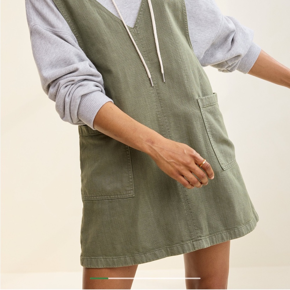 Aerie Olive Denim Skirtall